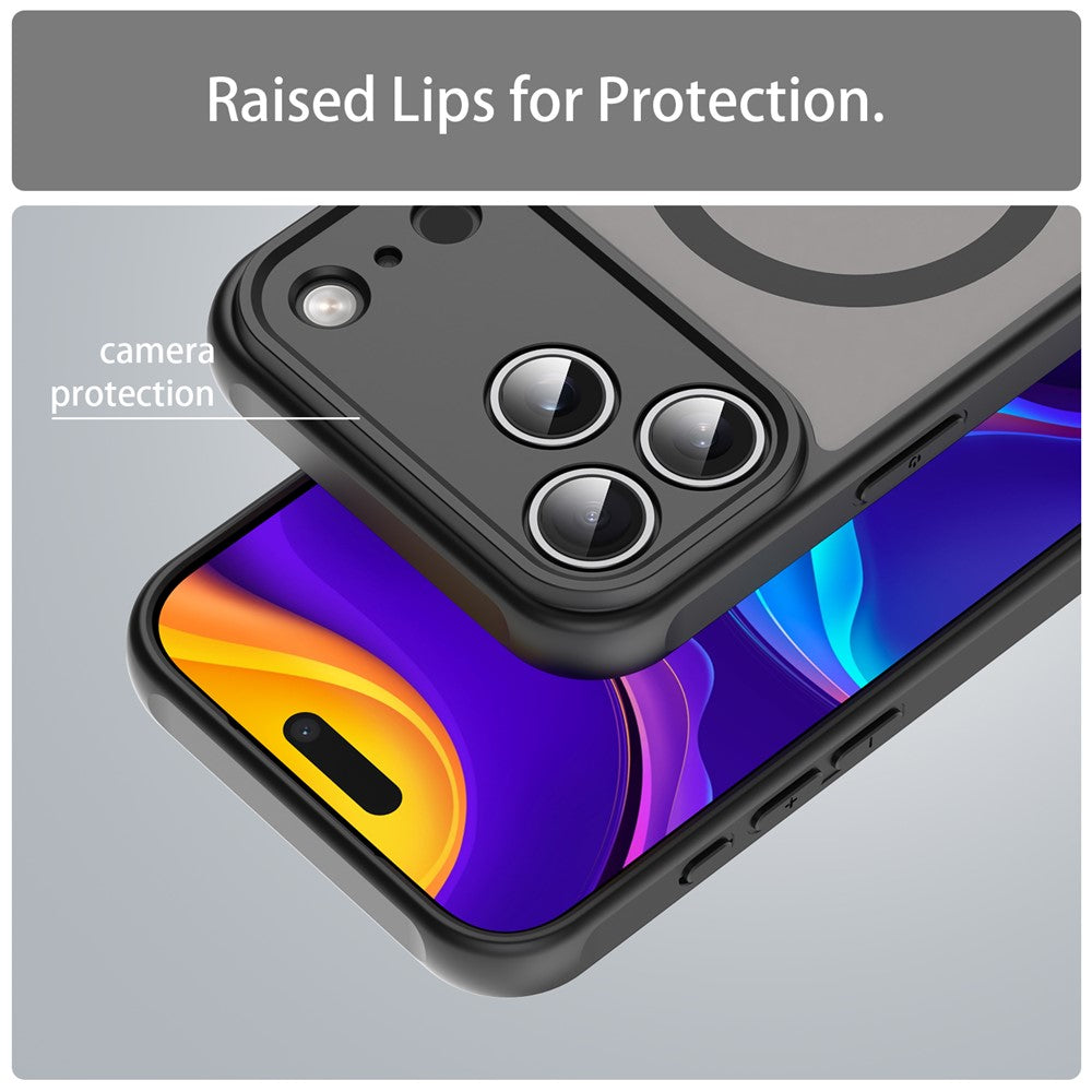 For iPhone 17 Pro Max Case Compatible with MagSafe Anti Drop PC + TPU Phone Cover