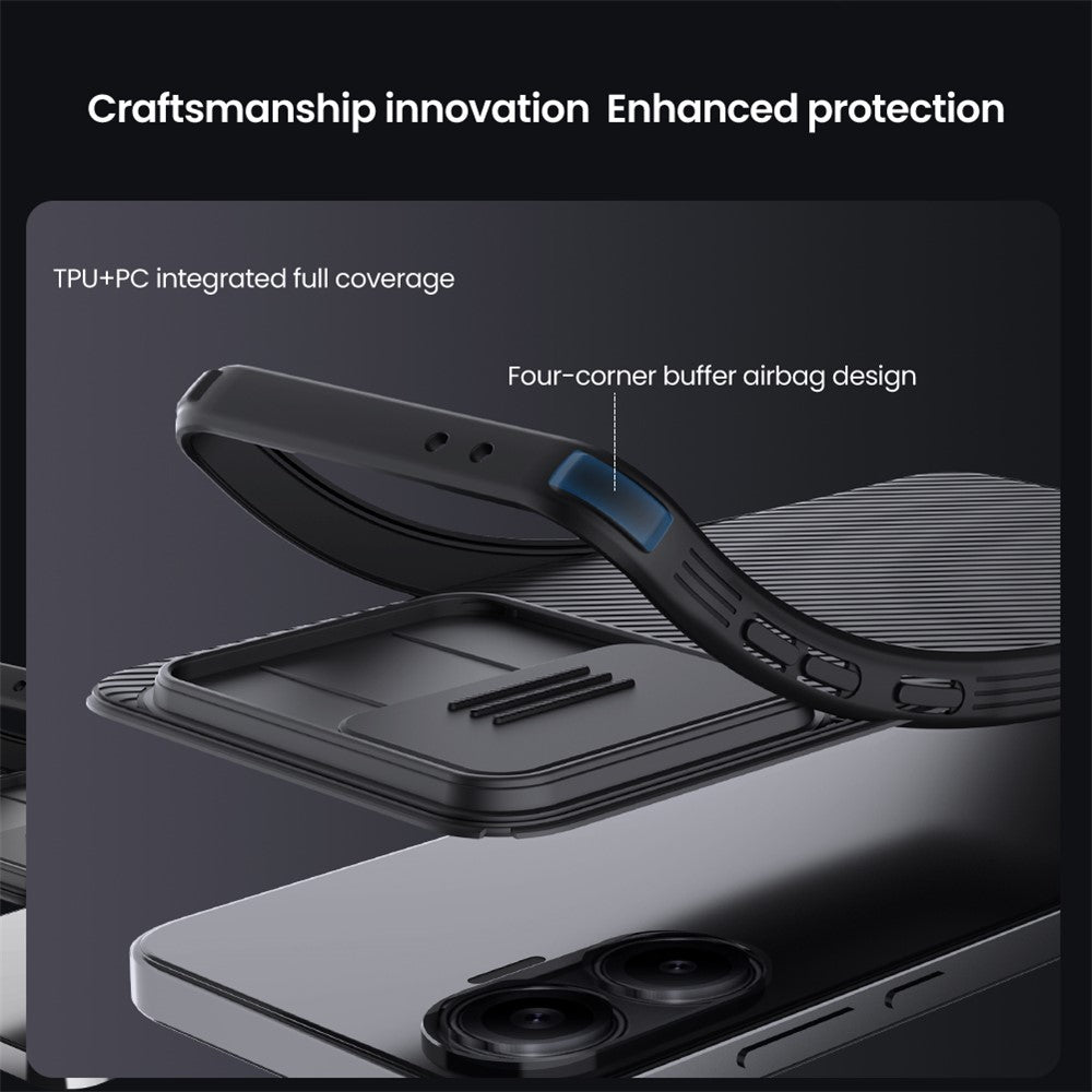 NILLKIN Camshield Pro Series for Xiaomi Poco F7 5G  /  Redmi Turbo 4 Pro 5G Case PC + TPU Slide Camera Lid Phone Cover