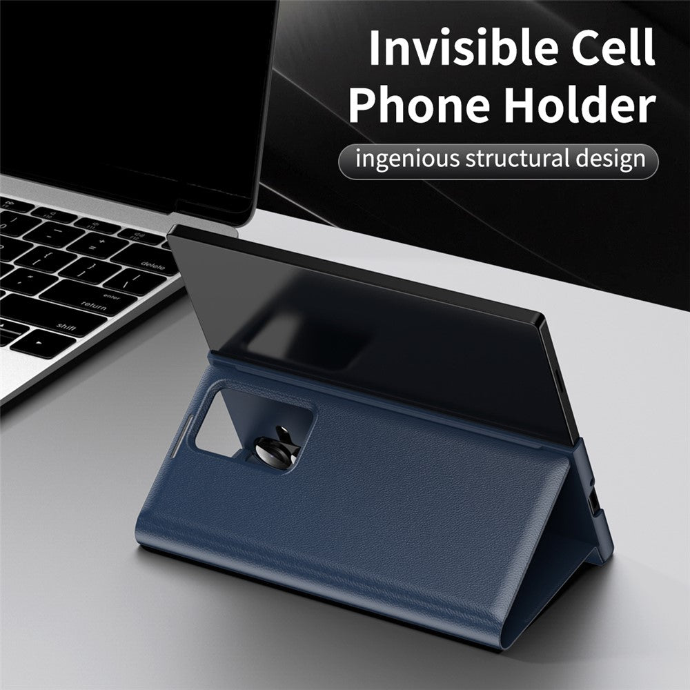 For Samsung Galaxy Z Fold7 5G Case with Card Holder Smart View Window Leather Phone Cover