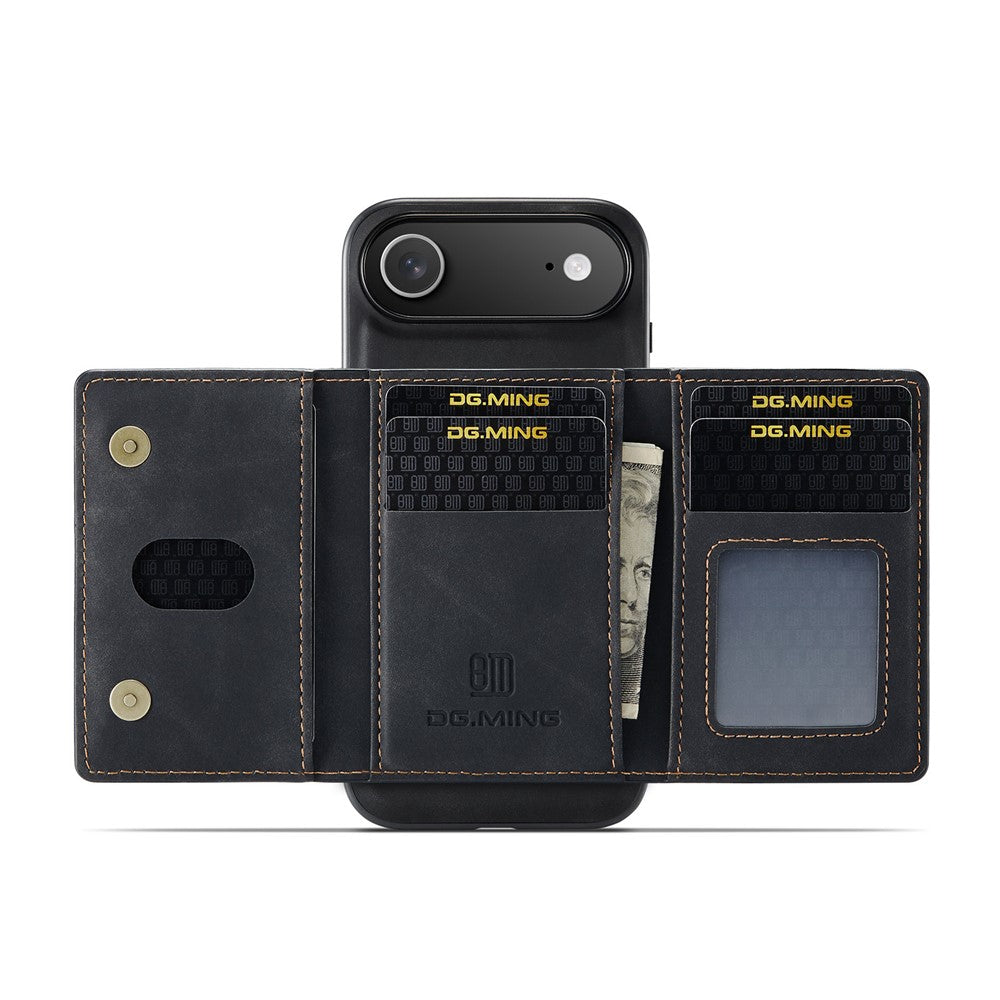 DG.MING M2 Series for iPhone Air Case PU + PC + TPU Phone Cover Detachable Wallet