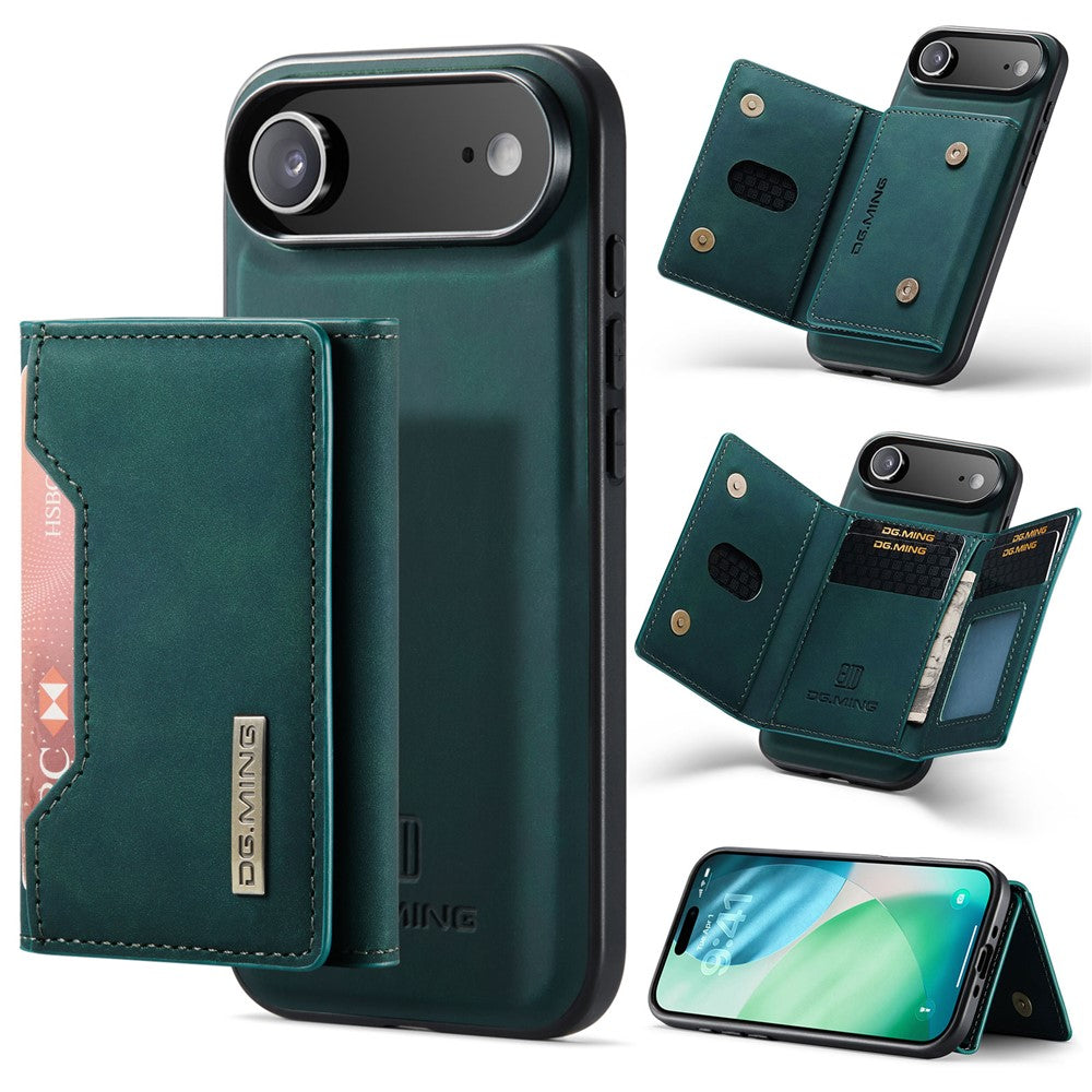DG.MING M2 Series for iPhone Air Case PU + PC + TPU Phone Cover Detachable Wallet