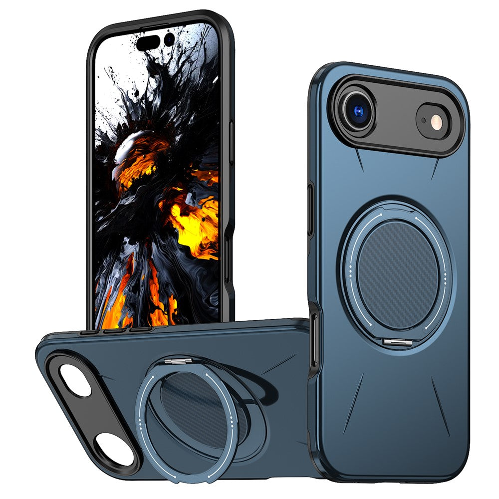 For iPhone Air Magnetic Case Rotating Kickstand TPU + PC Phone Cover