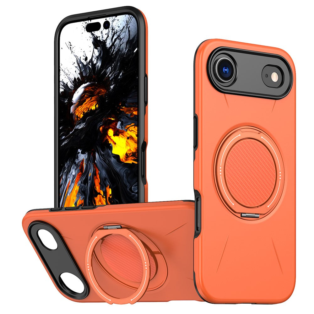 For iPhone Air Magnetic Case Rotating Kickstand TPU + PC Phone Cover