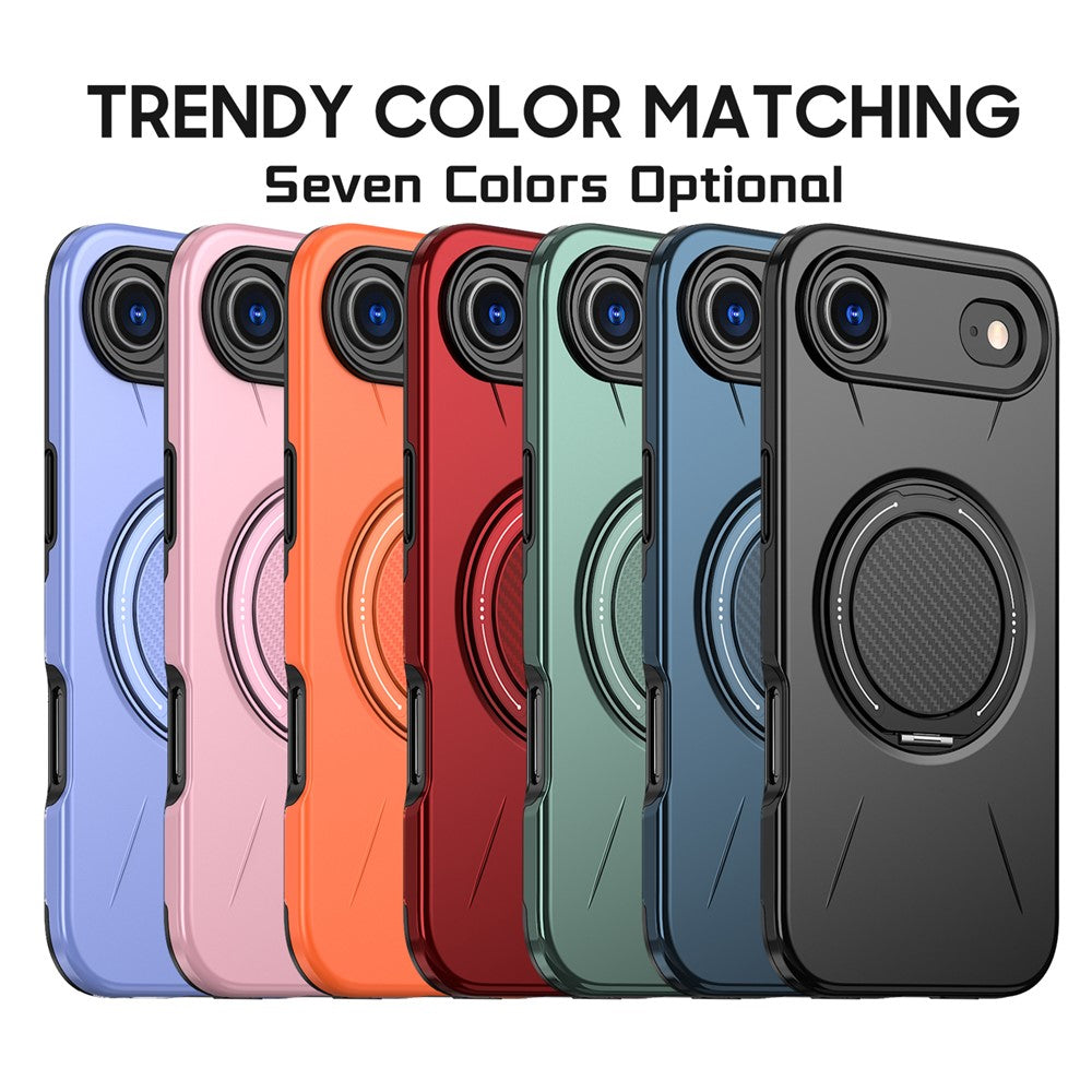 For iPhone Air Magnetic Case Rotating Kickstand TPU + PC Phone Cover