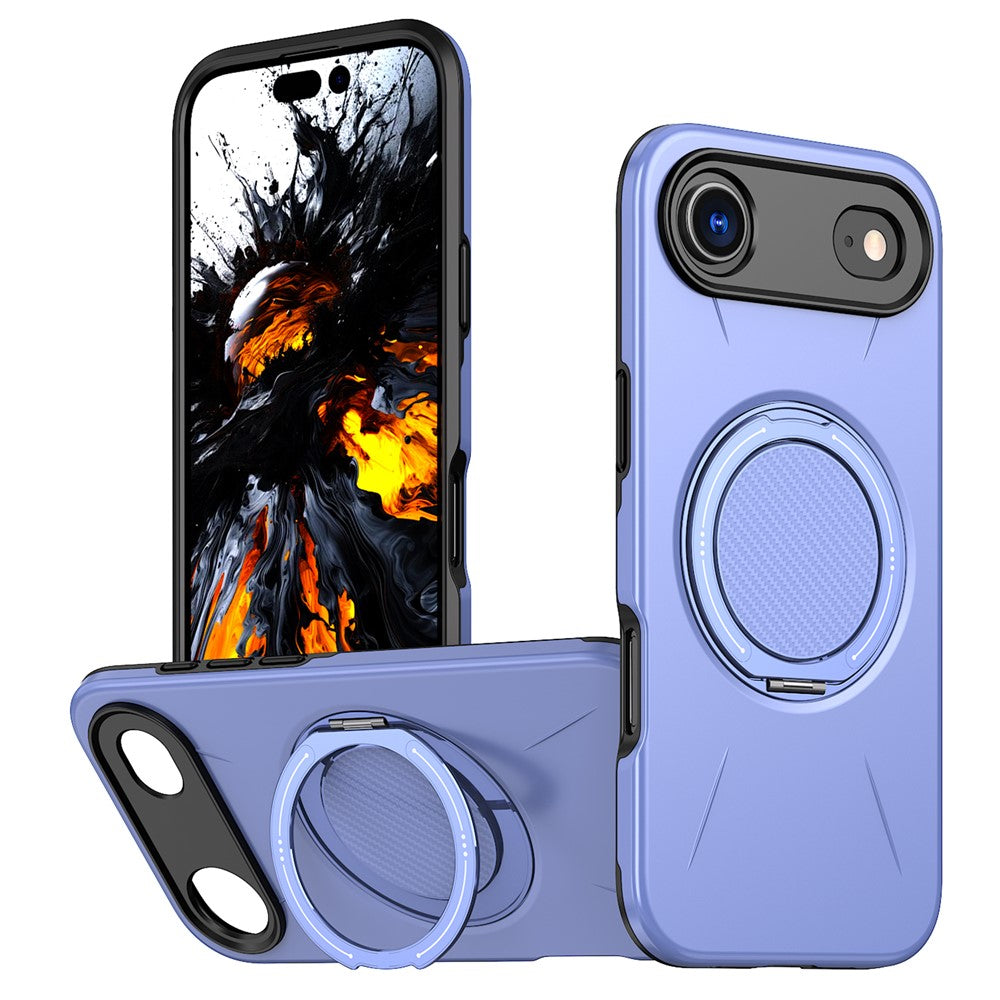 For iPhone Air Magnetic Case Rotating Kickstand TPU + PC Phone Cover