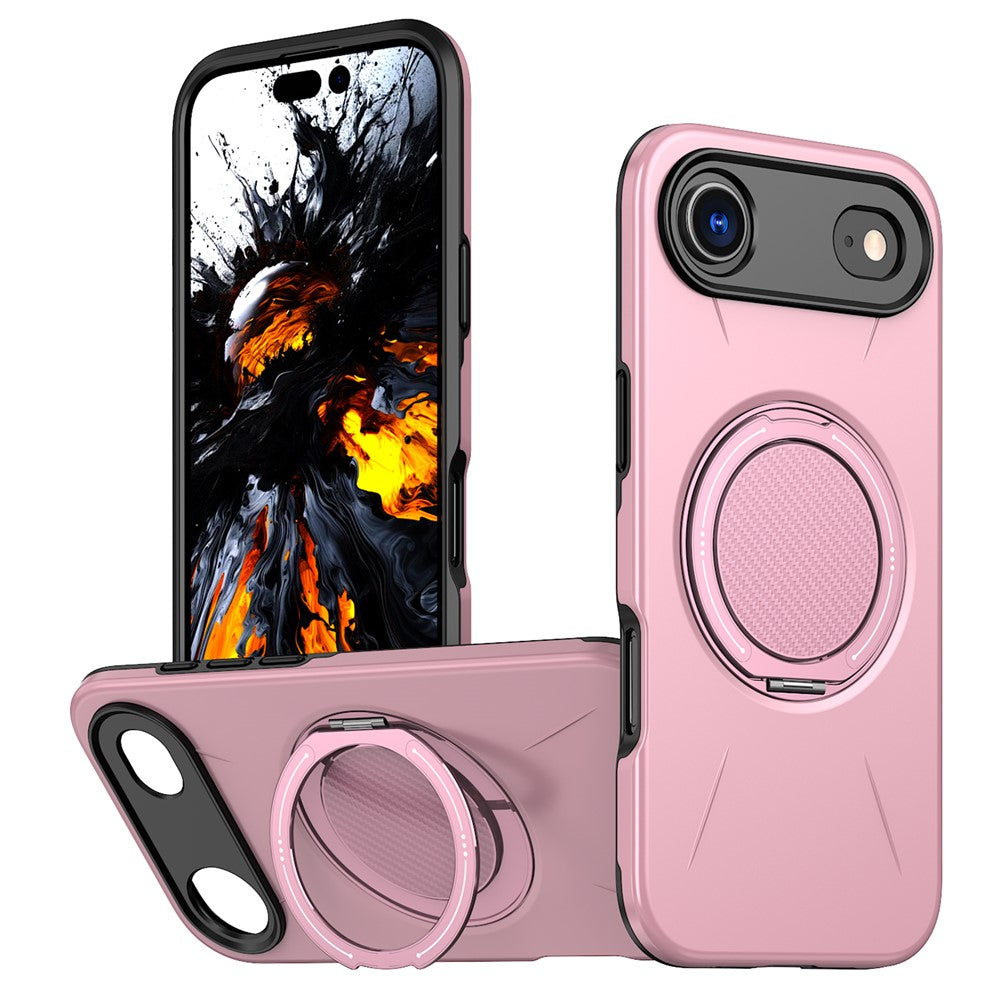 For iPhone Air Magnetic Case Rotating Kickstand TPU + PC Phone Cover