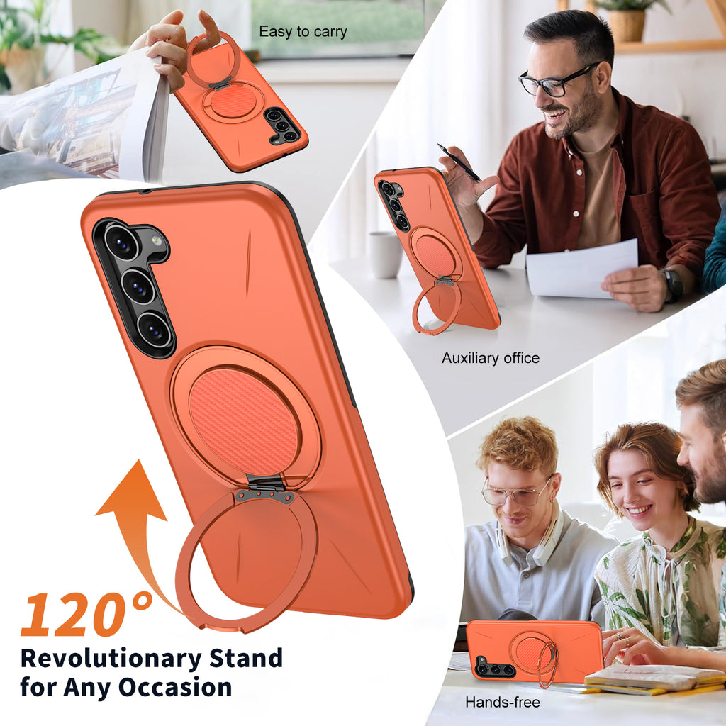 For Samsung Galaxy S23+ Magnetic Case Rotating Kickstand TPU + PC Phone Cover