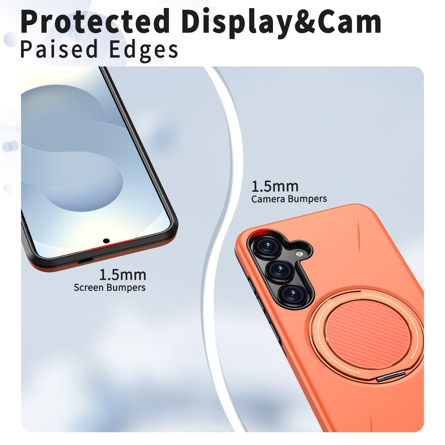For Samsung Galaxy S24 / Galaxy S25 Magnetic Case Rotating Kickstand TPU + PC Phone Cover
