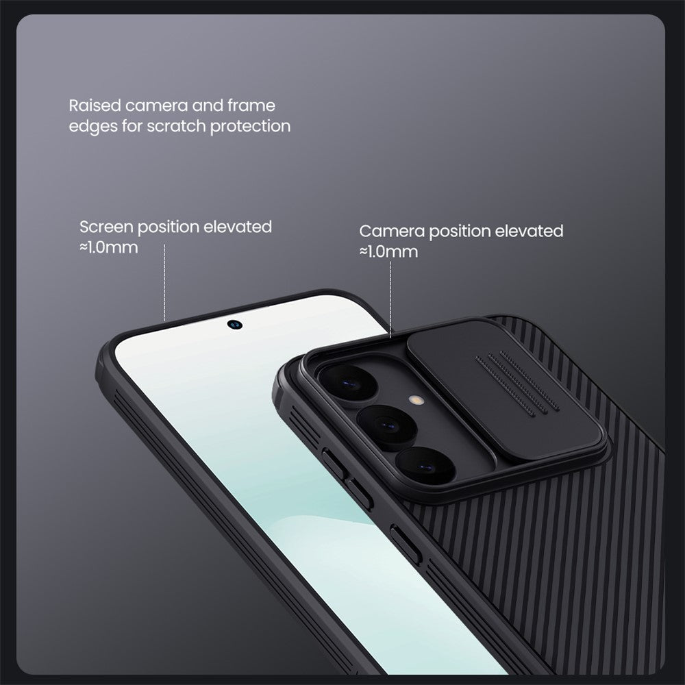 NILLKIN Camshield Pro Series for Samsung Galaxy S25 FE Case PC + TPU Slide Camera Lid Phone Cover