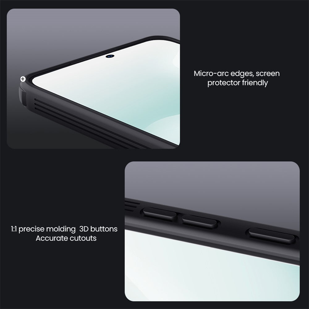 NILLKIN Camshield Pro Series for Samsung Galaxy S25 FE Case PC + TPU Slide Camera Lid Phone Cover