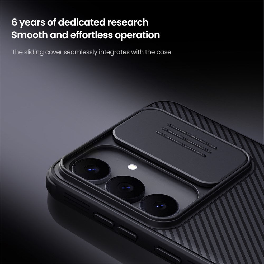 NILLKIN Camshield Pro Series for Samsung Galaxy S25 FE Case PC + TPU Slide Camera Lid Phone Cover