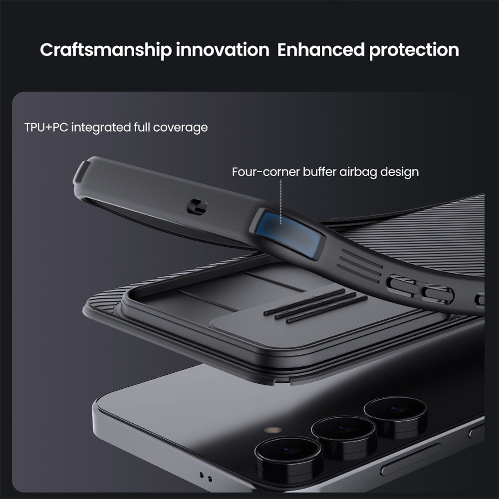 NILLKIN Camshield Pro Series for Samsung Galaxy S25 FE Case PC + TPU Slide Camera Lid Phone Cover