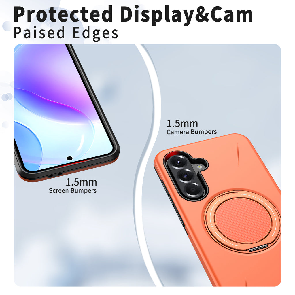 For Samsung Galaxy A55 5G Magnetic Case Rotating Kickstand TPU + PC Phone Cover