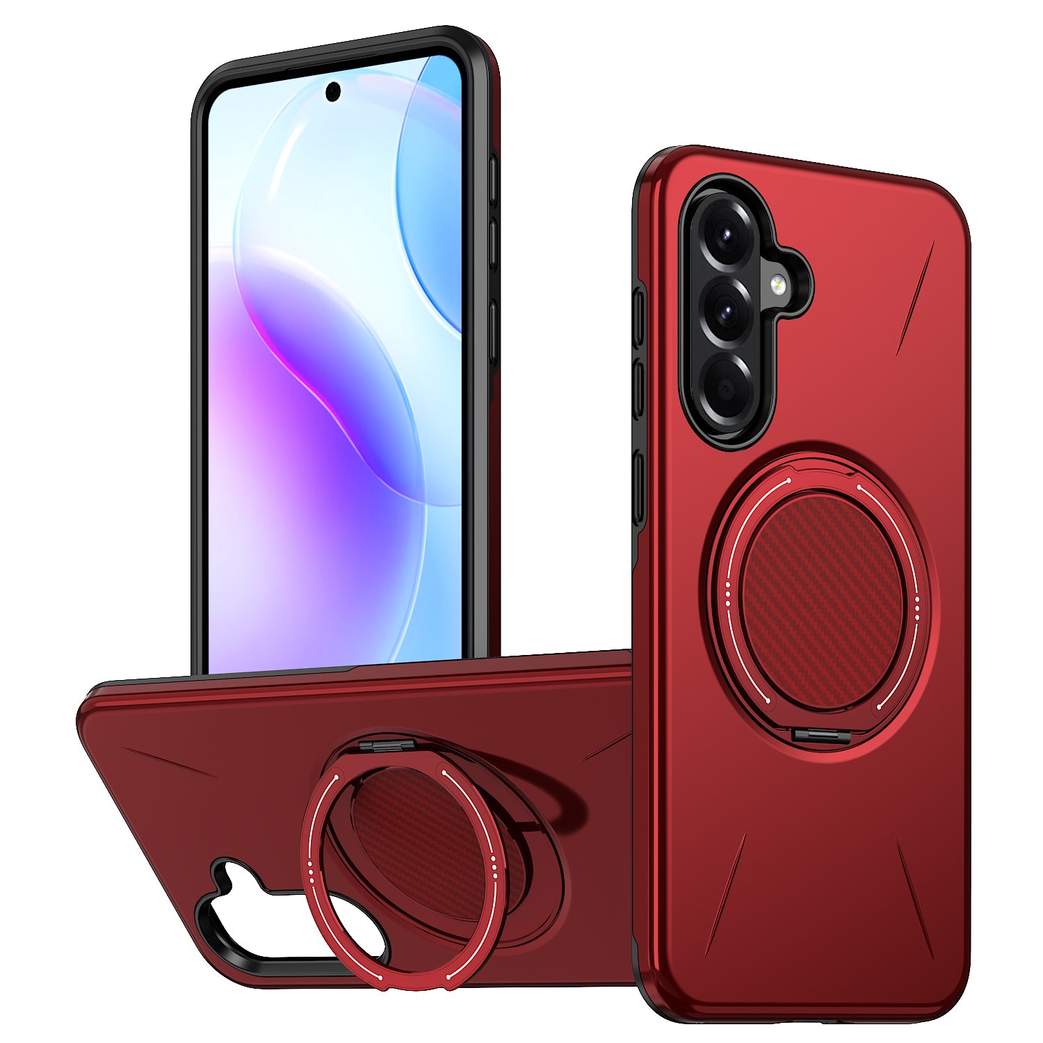 For Samsung Galaxy A55 5G Magnetic Case Rotating Kickstand TPU + PC Phone Cover