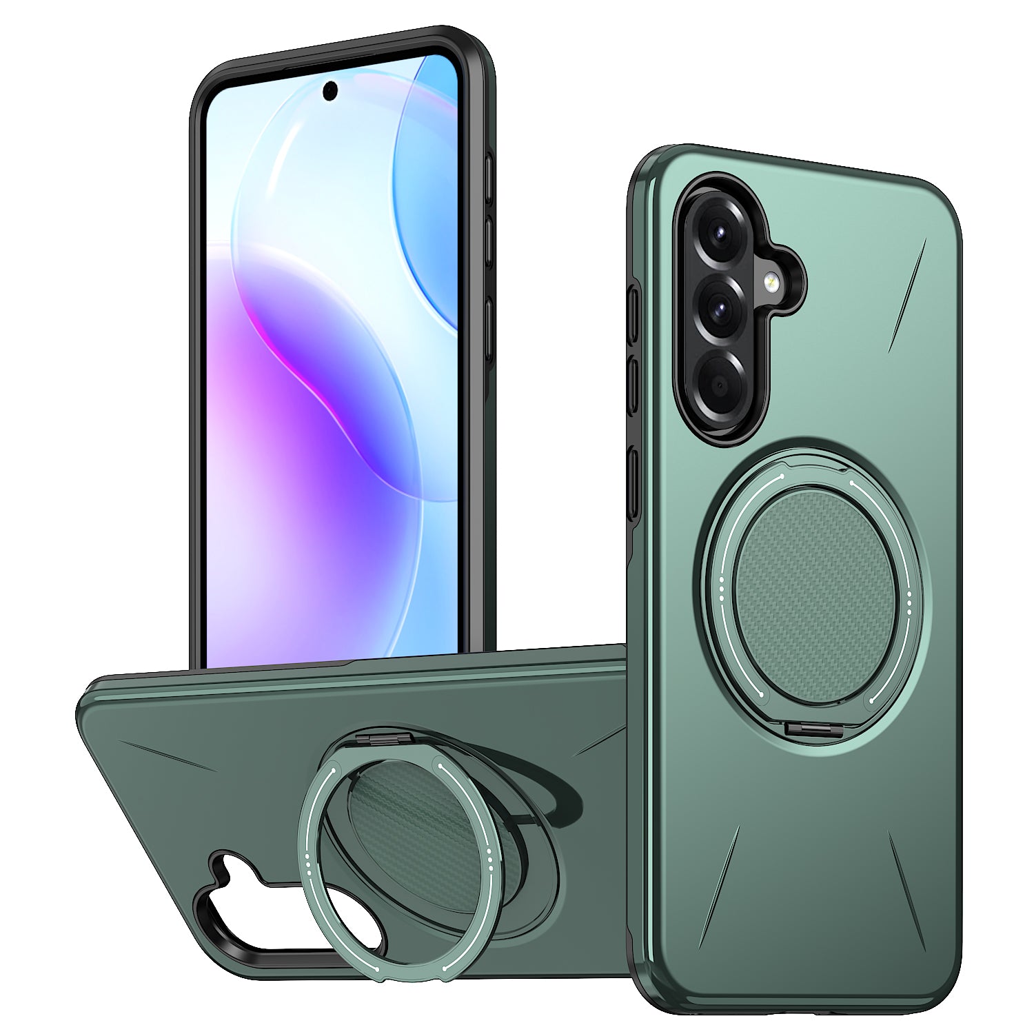 For Samsung Galaxy A35 5G Magnetic Case Rotating Kickstand TPU + PC Phone Cover