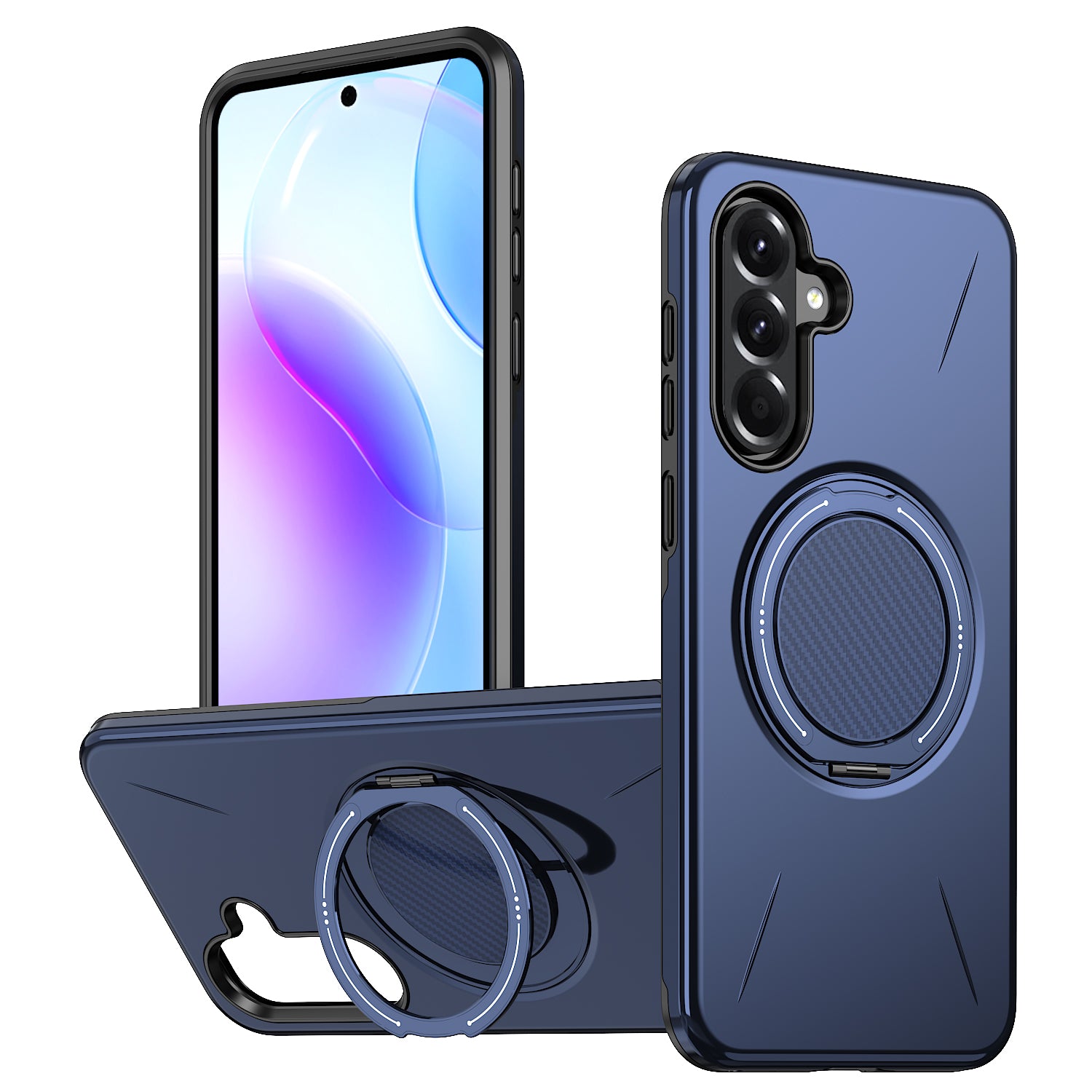 For Samsung Galaxy A35 5G Magnetic Case Rotating Kickstand TPU + PC Phone Cover