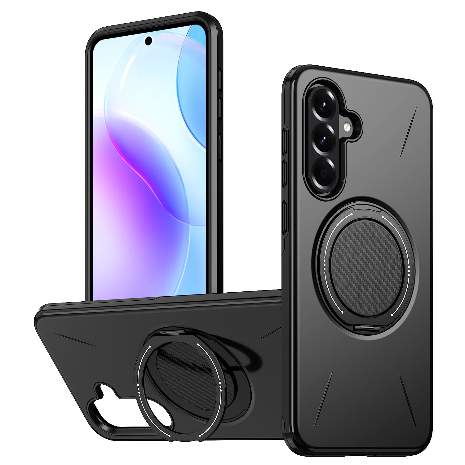 For Samsung Galaxy A36 5G Magnetic Case Rotating Kickstand TPU + PC Phone Cover