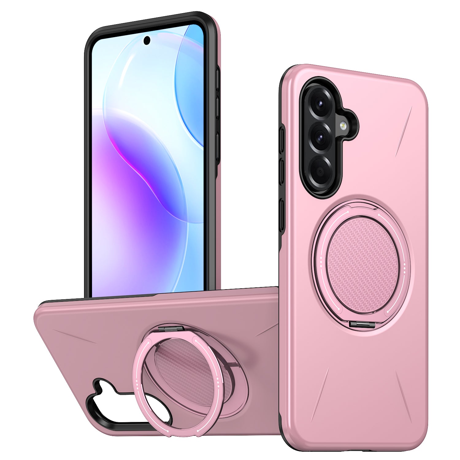 For Samsung Galaxy A56 5G Magnetic Case Rotating Kickstand TPU + PC Phone Cover