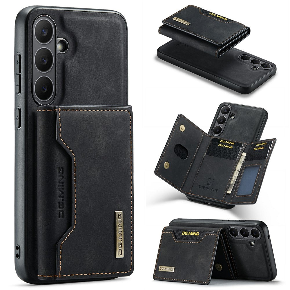 DG.MING M2 Series for Samsung Galaxy S25 FE Case PU + PC + TPU Phone Cover Detachable Wallet