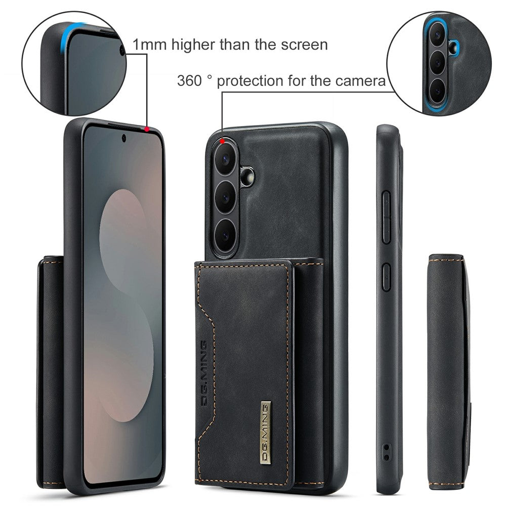 DG.MING M2 Series for Samsung Galaxy S25 FE Case PU + PC + TPU Phone Cover Detachable Wallet