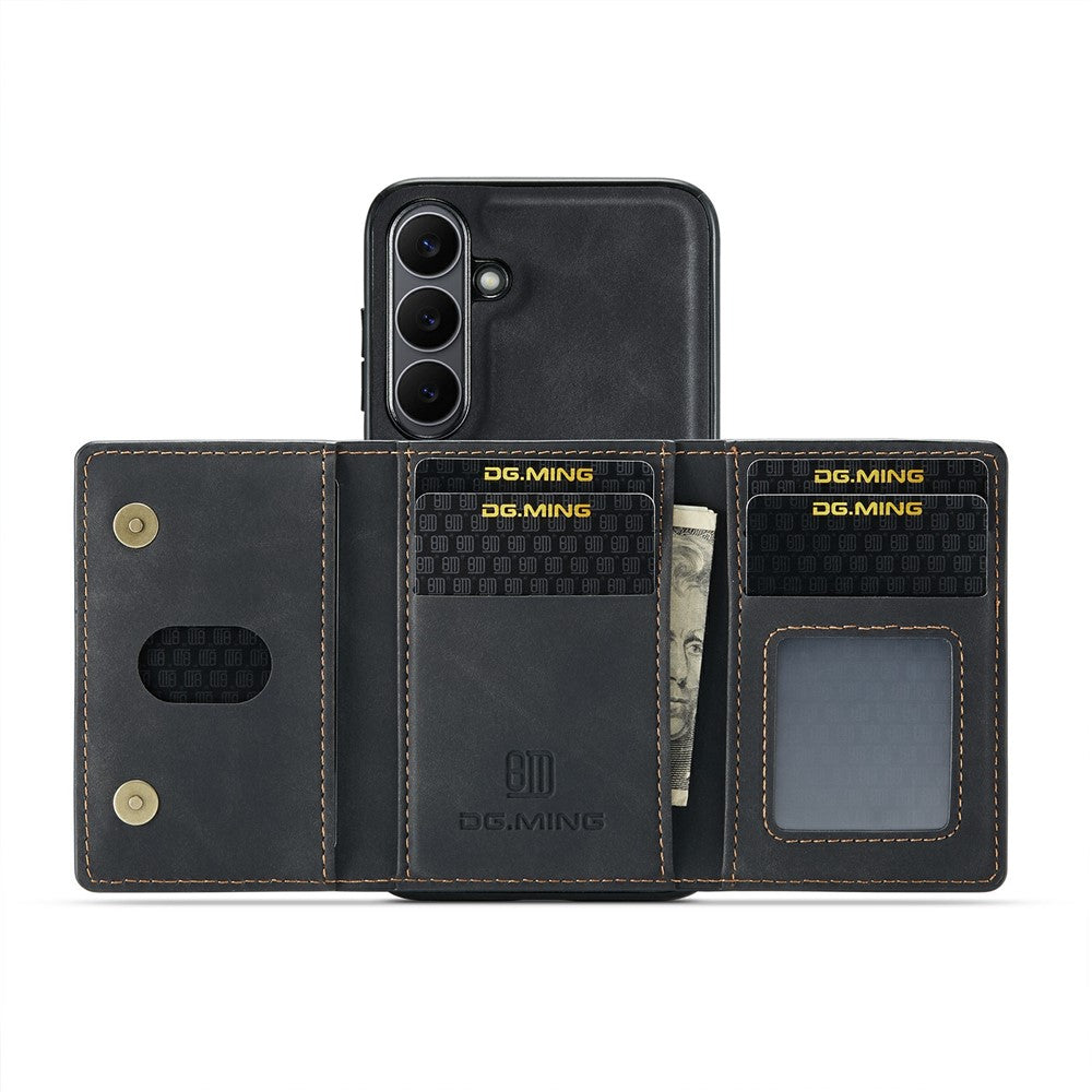 DG.MING M2 Series for Samsung Galaxy S25 FE Case PU + PC + TPU Phone Cover Detachable Wallet