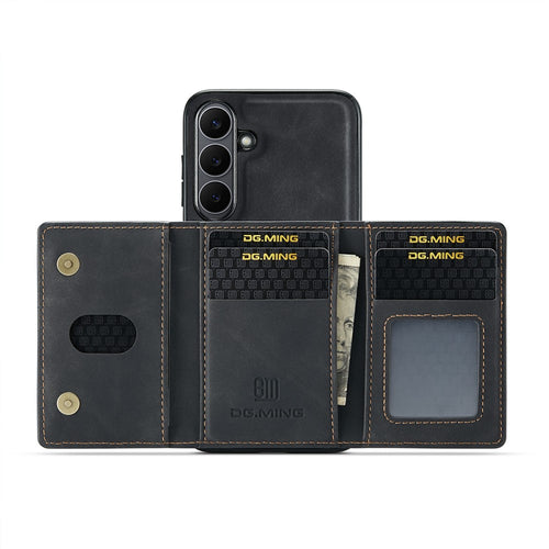 DG.MING M2 Series for Samsung Galaxy S25 FE Case PU + PC + TPU Phone Cover Detachable Wallet