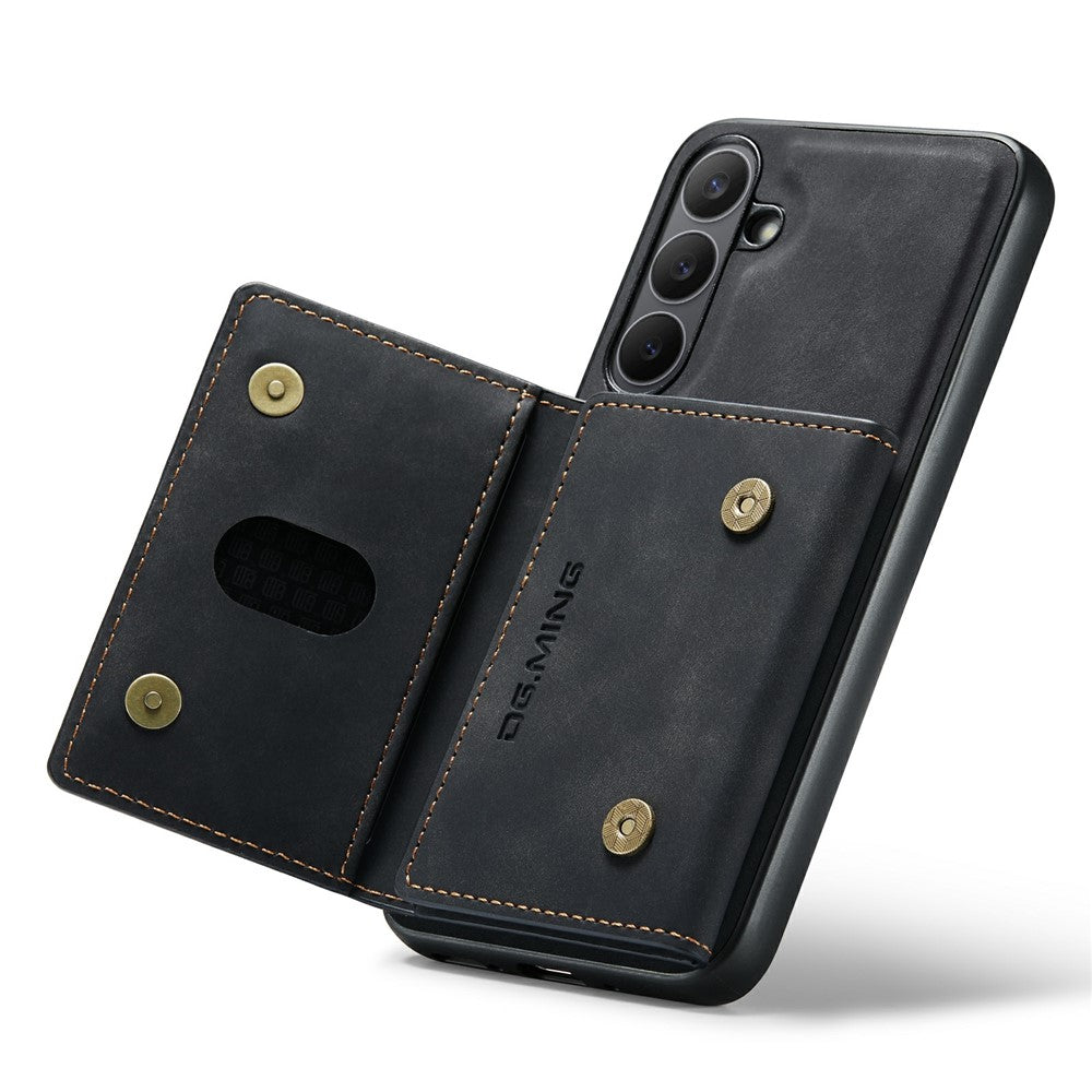 DG.MING M2 Series for Samsung Galaxy S25 FE Case PU + PC + TPU Phone Cover Detachable Wallet