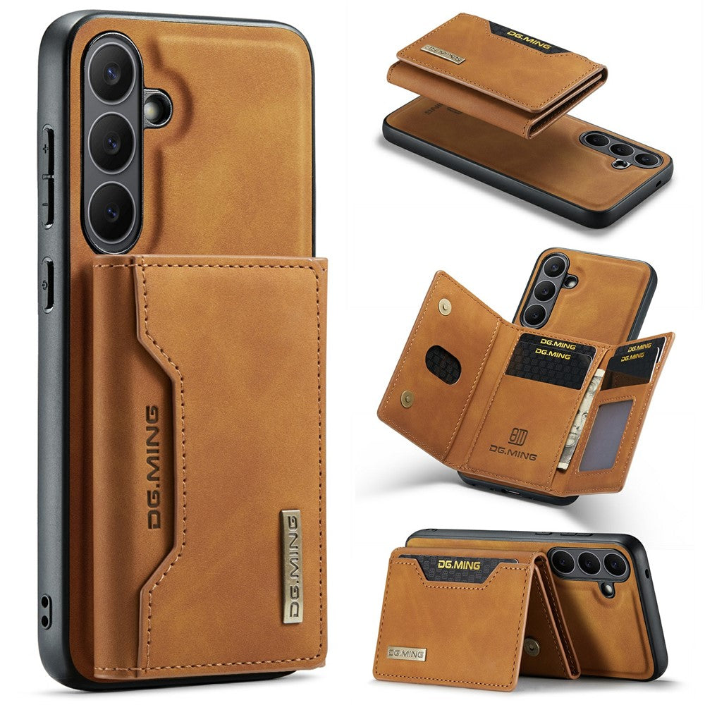 DG.MING M2 Series for Samsung Galaxy S25 FE Case PU + PC + TPU Phone Cover Detachable Wallet