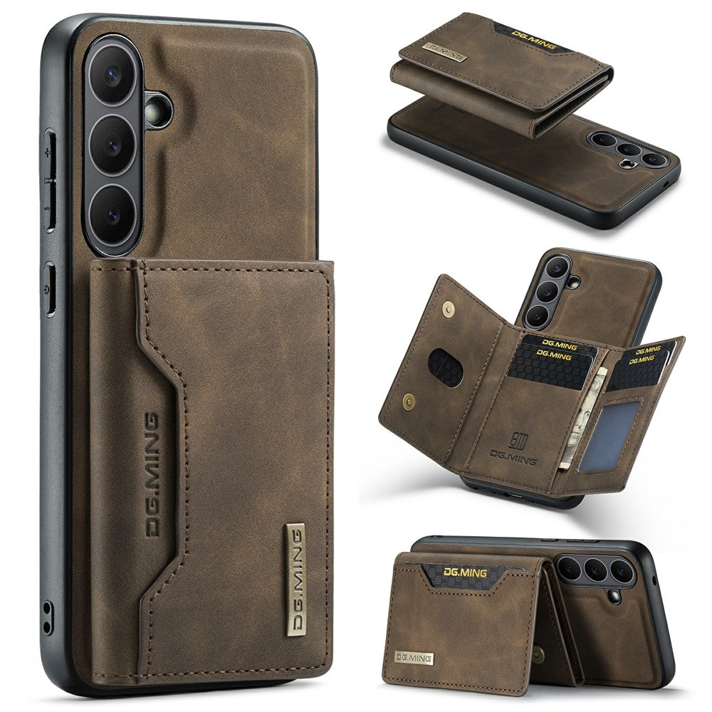 DG.MING M2 Series for Samsung Galaxy S25 FE Case PU + PC + TPU Phone Cover Detachable Wallet