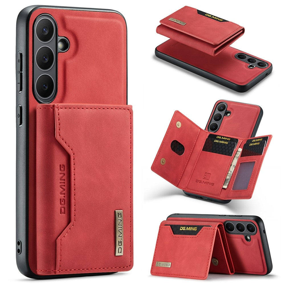 DG.MING M2 Series for Samsung Galaxy S25 FE Case PU + PC + TPU Phone Cover Detachable Wallet