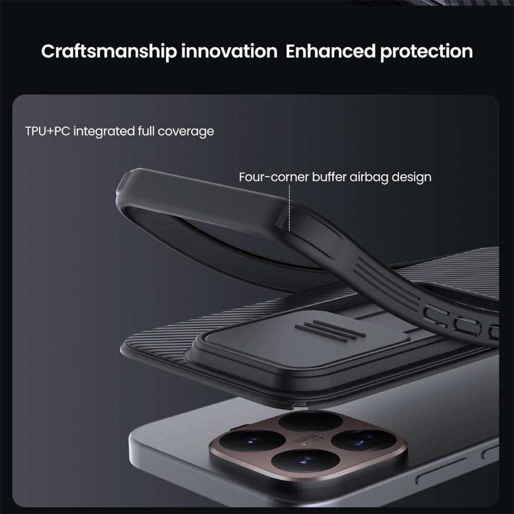 NILLKIN Camshield Pro Series for Xiaomi 15T Pro Case PC + TPU Slide Camera Lid Phone Cover