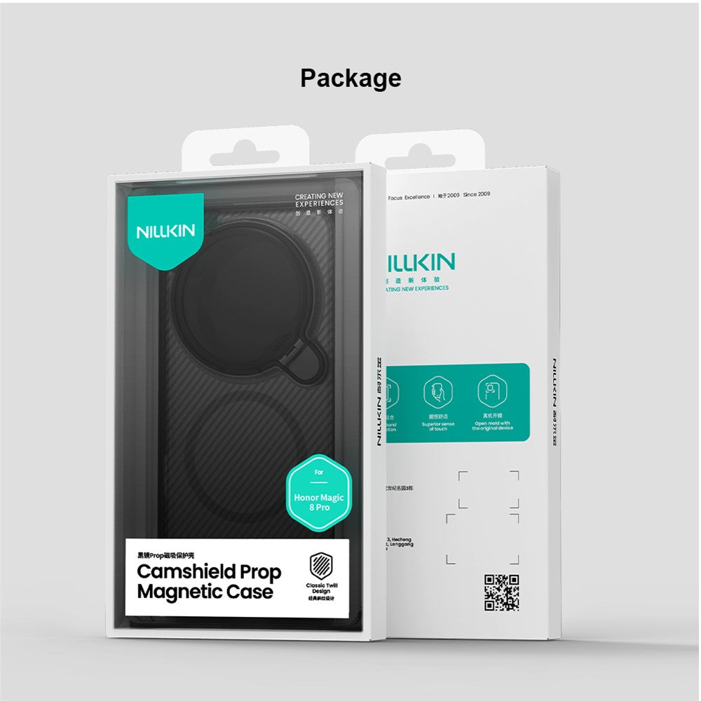 NILLKIN Camshield Prop Magnetic Series for Honor Magic8 Pro 5G Magnetic Case Clear Lens Lid PC TPU Phone Back Cover