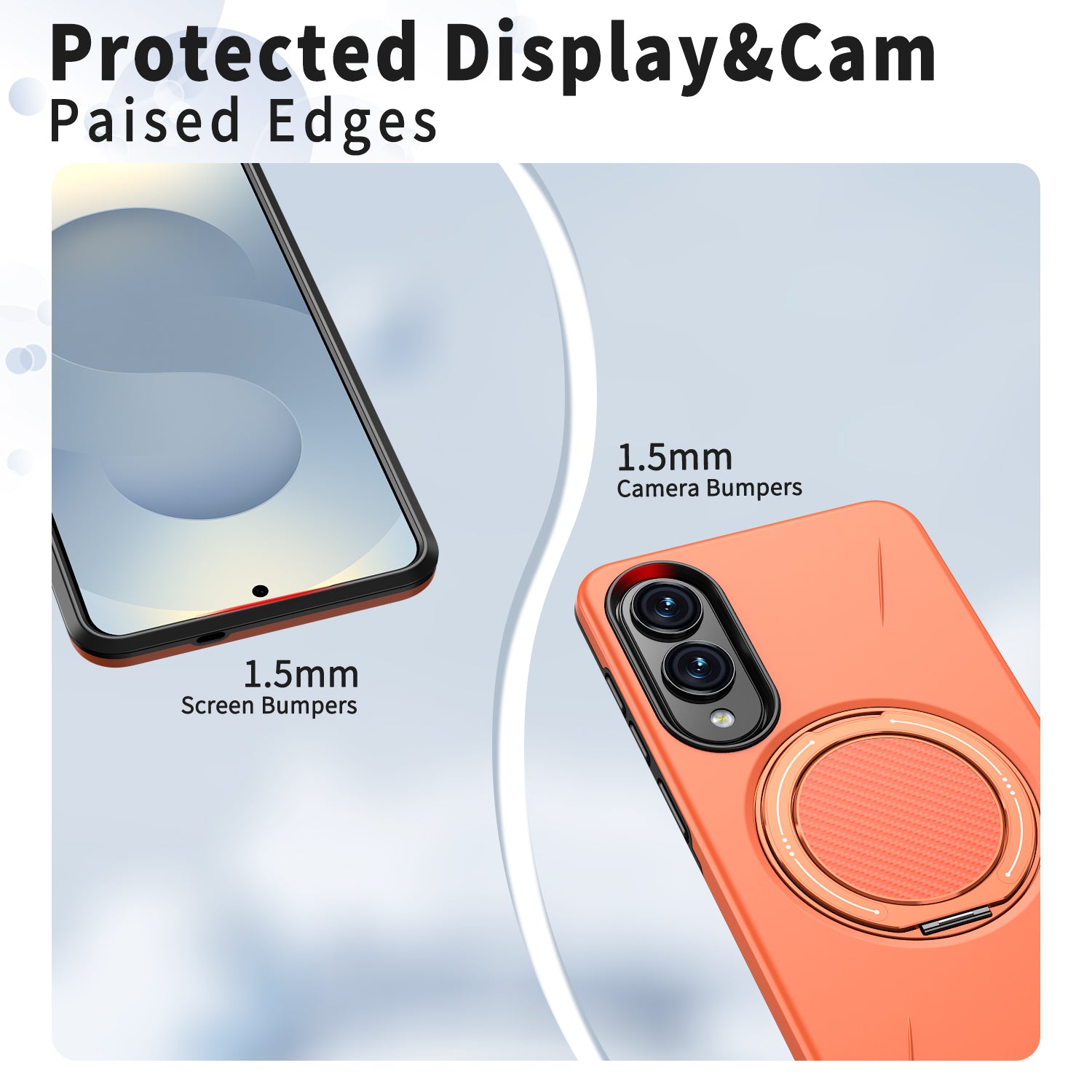 For Samsung Galaxy S25 Edge Magnetic Case Rotating Kickstand TPU + PC Phone Cover
