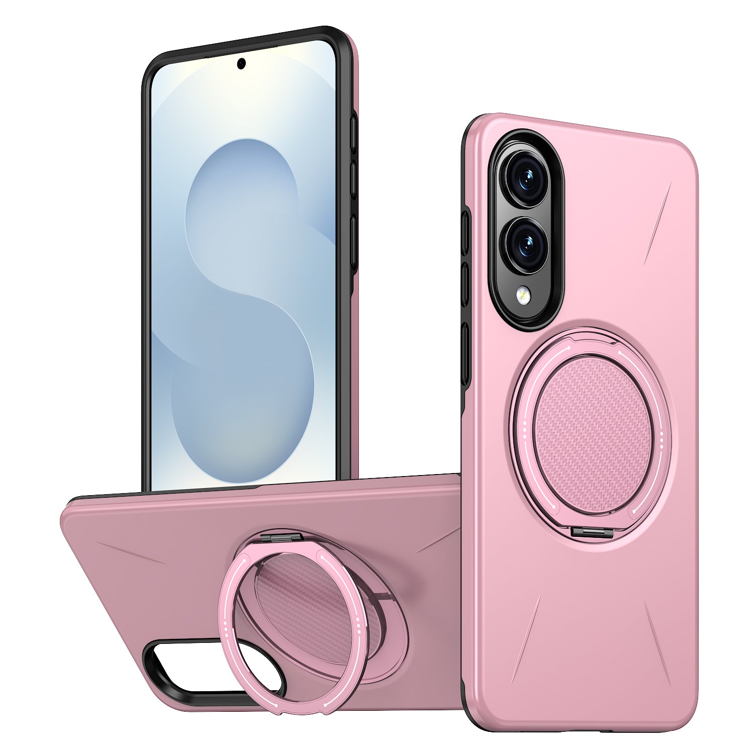 For Samsung Galaxy S25 Edge Magnetic Case Rotating Kickstand TPU + PC Phone Cover