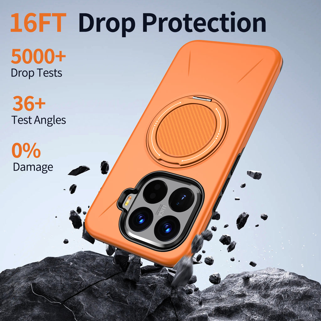 For Xiaomi 15T Pro Magnetic Case Rotating Kickstand TPU + PC Phone Cover - Blue
