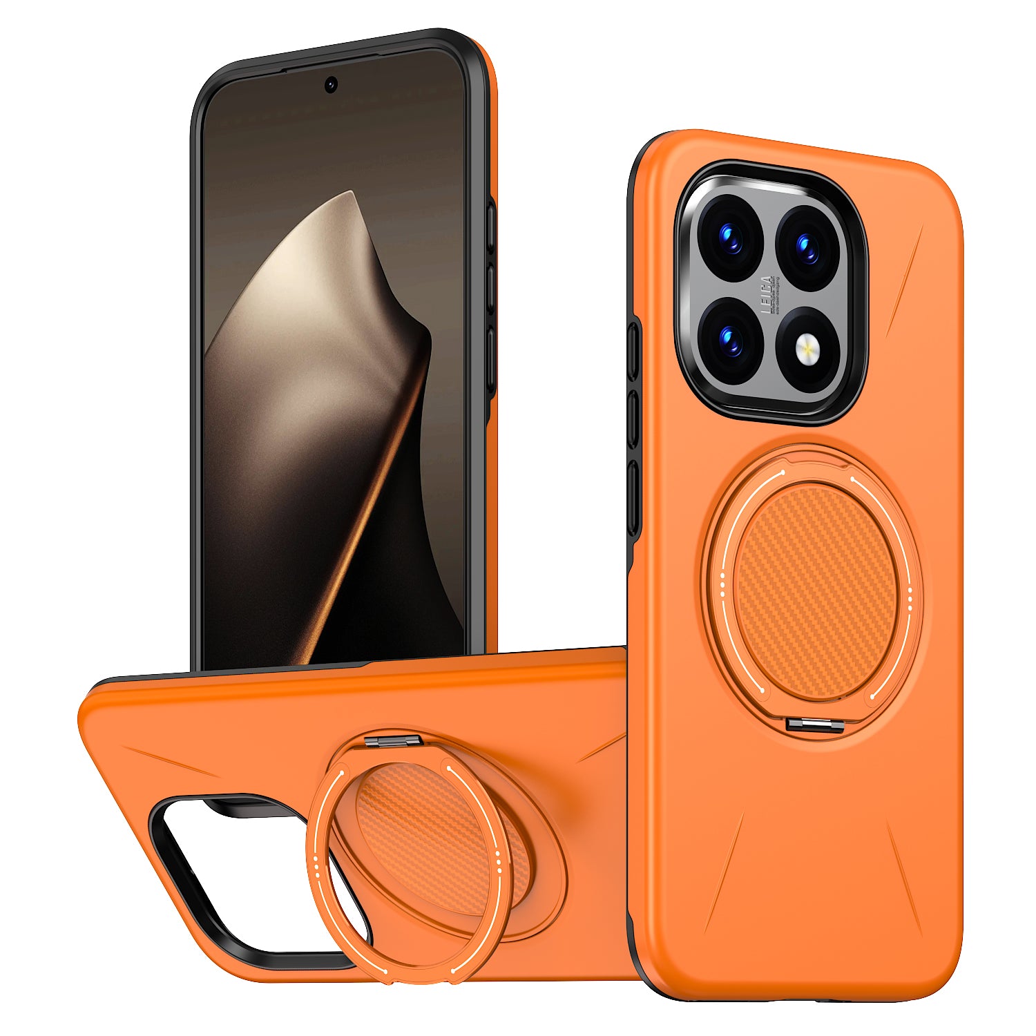 For Xiaomi 15T Magnetic Case Rotating Kickstand TPU + PC Phone Cover - Blue