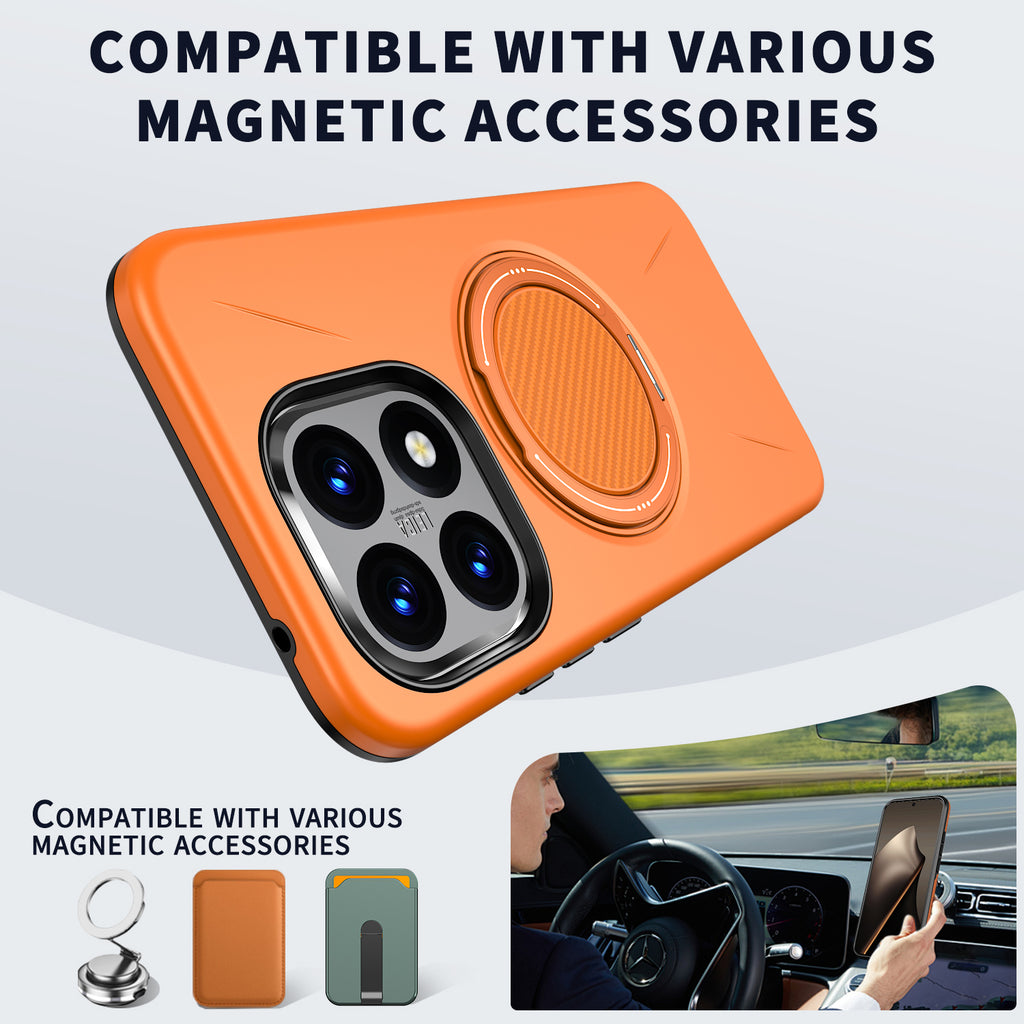 For Xiaomi 15T Magnetic Case Rotating Kickstand TPU + PC Phone Cover - Blue