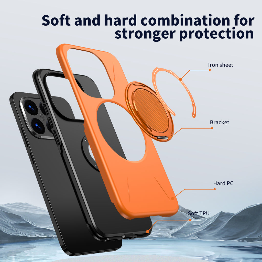 For Xiaomi 15T Magnetic Case Rotating Kickstand TPU + PC Phone Cover - Blue