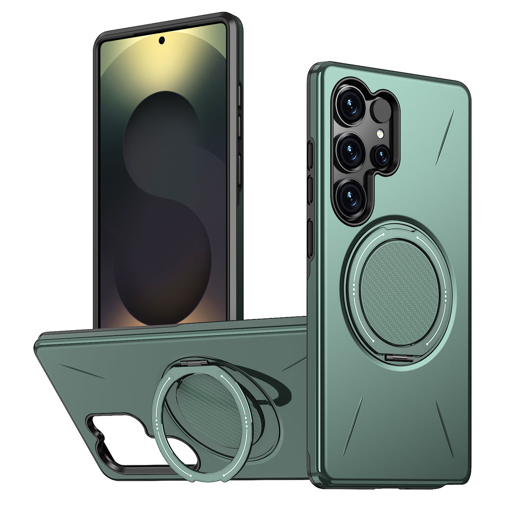 For Samsung Galaxy S23 Ultra / Galaxy S22 Ultra 5G Magnetic Case Rotating Kickstand TPU + PC Phone Cover