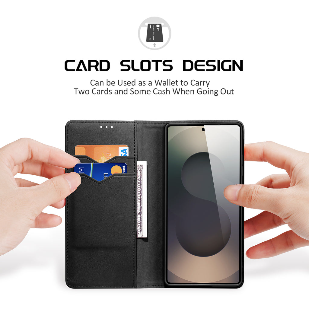 DUX DUCIS For Samsung Galaxy S26 Ultra Case  Hivo Series Split Leather RFID Blocking Wallet Stand Flip Phone Cover (Non-magnetic)