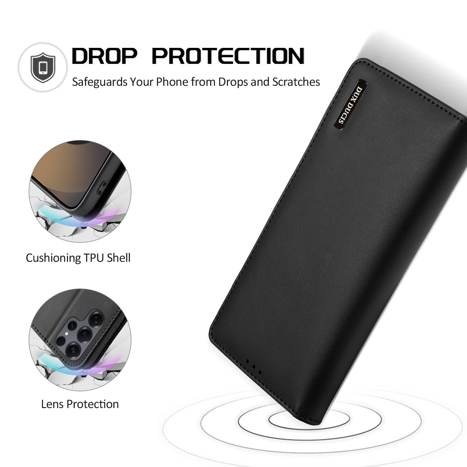 DUX DUCIS For Samsung Galaxy S26 Ultra Case  Hivo Series Split Leather RFID Blocking Wallet Stand Flip Phone Cover (Non-magnetic)