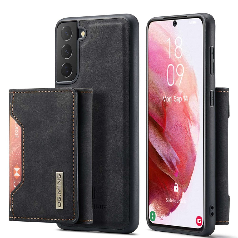 DG.MING M2 Series for Samsung Galaxy S23 Phone Case Magnetic Absorption Detachable Wallet Phone Case Kickstand Protective Cover