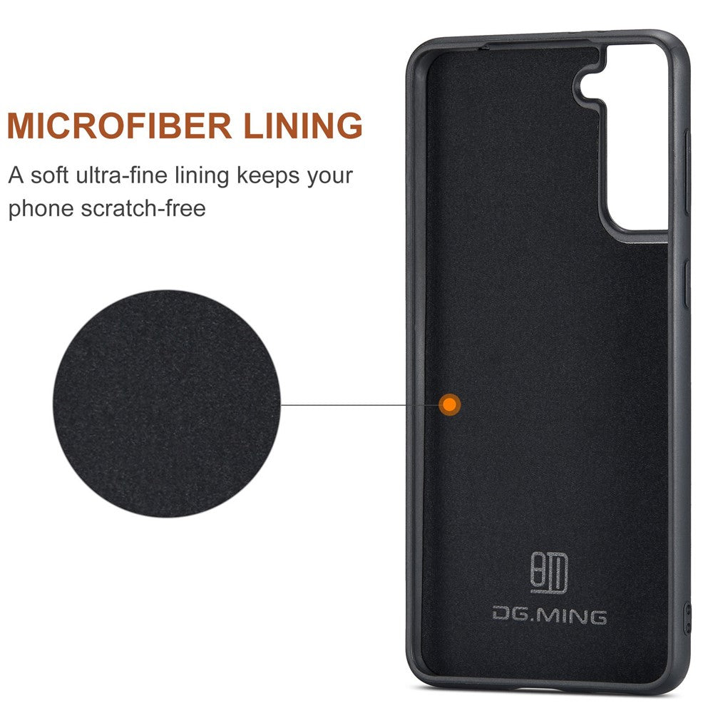 DG.MING M2 Series for Samsung Galaxy S23 Phone Case Magnetic Absorption Detachable Wallet Phone Case Kickstand Protective Cover