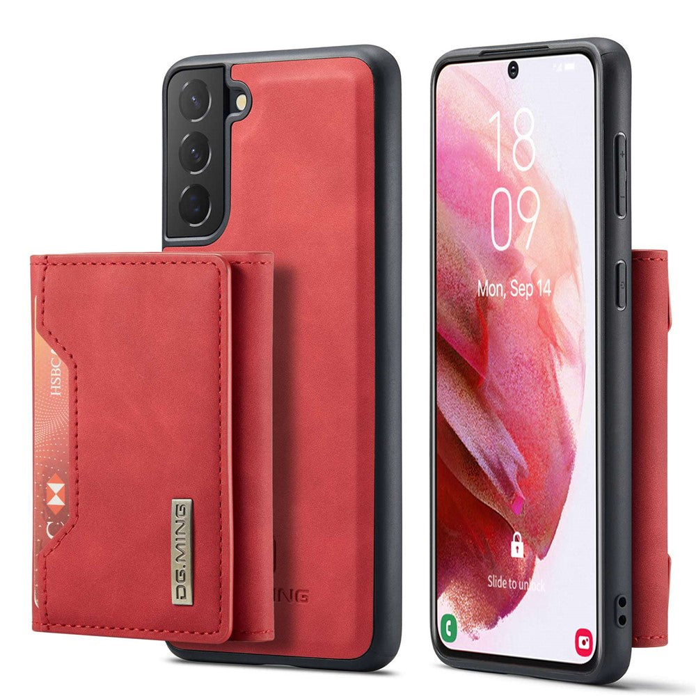 DG.MING M2 Series for Samsung Galaxy S23 Phone Case Magnetic Absorption Detachable Wallet Phone Case Kickstand Protective Cover