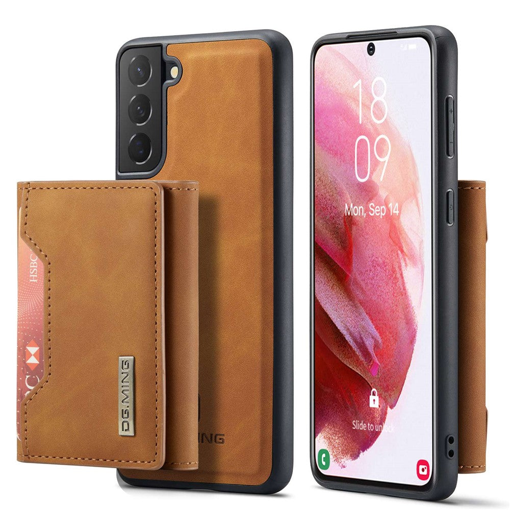 DG.MING M2 Series for Samsung Galaxy S23 Phone Case Magnetic Absorption Detachable Wallet Phone Case Kickstand Protective Cover