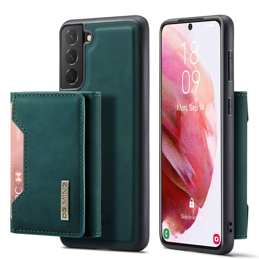 DG.MING M2 Series Phone Case for Samsung Galaxy S23+ Magnetic Closure Shockproof Case Leather Cover Kickstand Protective Case with Detachable Wallet
