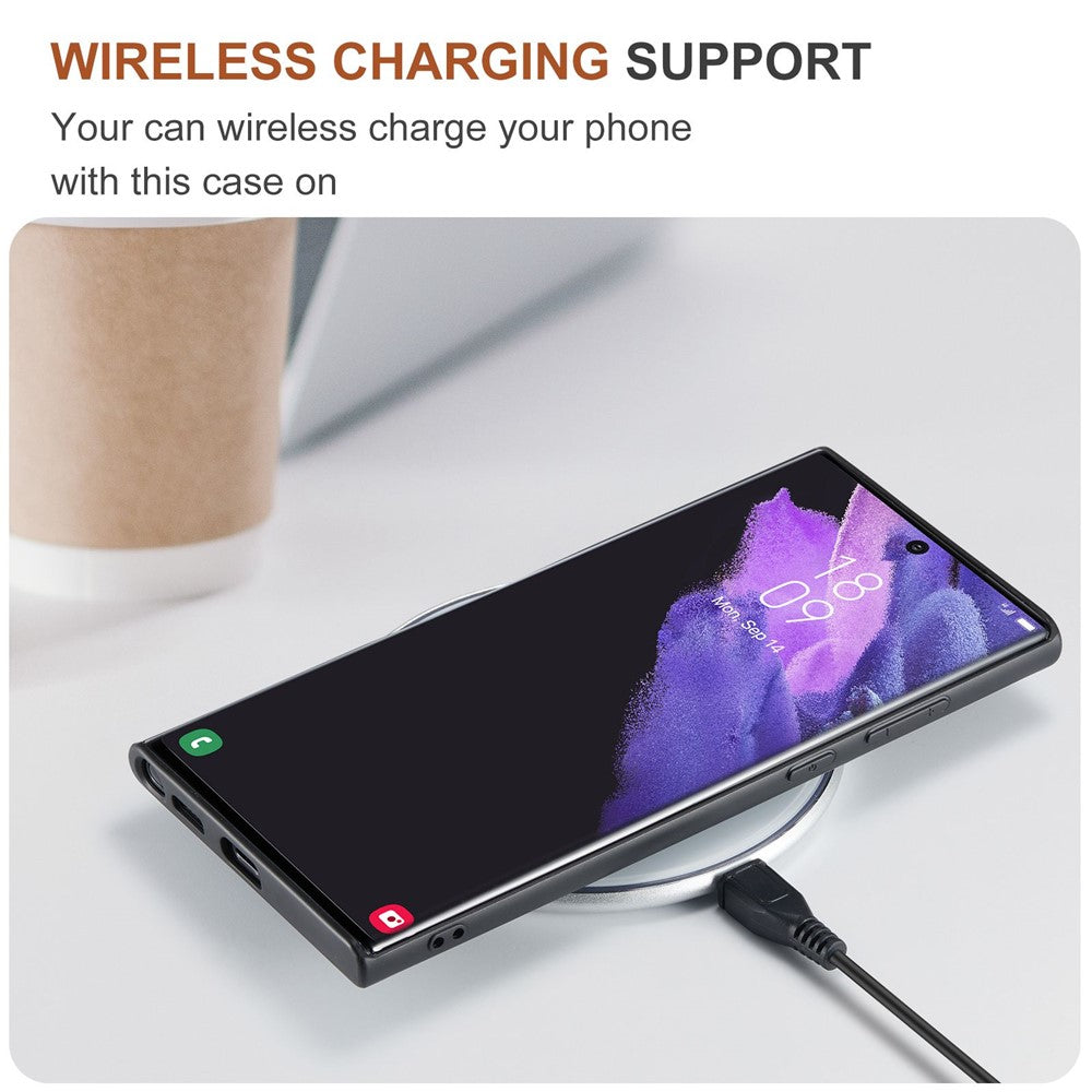 DG.MING M2 Series Protective Case for Samsung Galaxy S23 Ultra Detachable Wallet Phone Case Anti-Drop Shockproof Cover with Kickstand