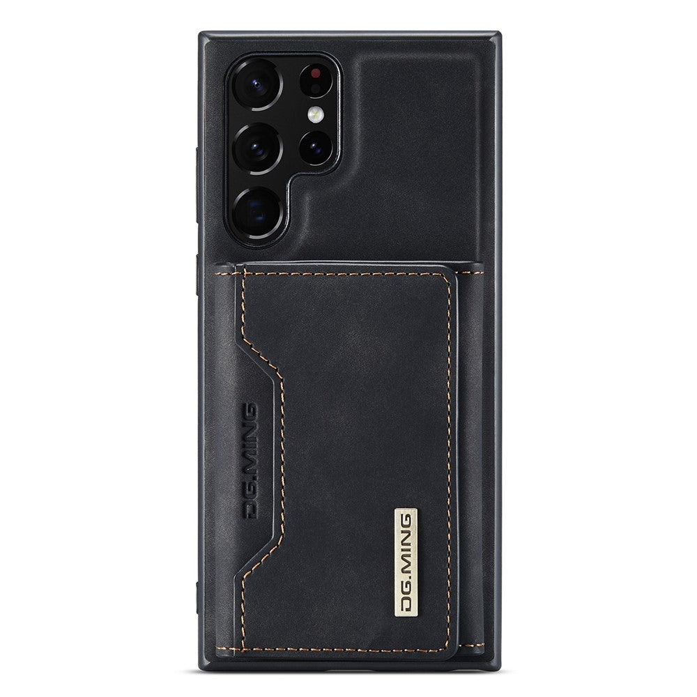 DG.MING M2 Series Protective Case for Samsung Galaxy S23 Ultra Detachable Wallet Phone Case Anti-Drop Shockproof Cover with Kickstand