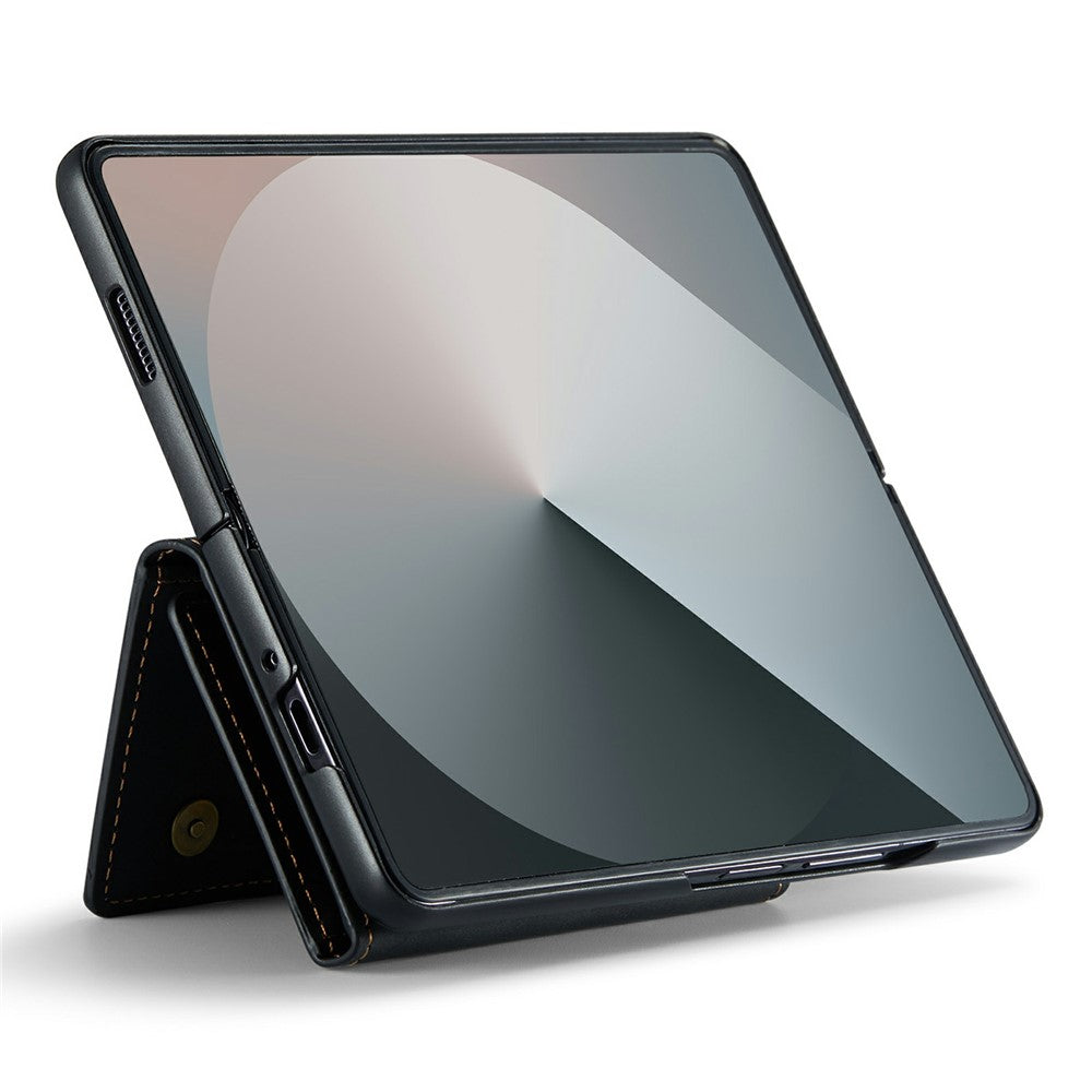 DG.MING M2 Series for Samsung Galaxy Z Fold6 5G Magnetic Case PU + PC + TPU Phone Cover Detachable Wallet Kickstand