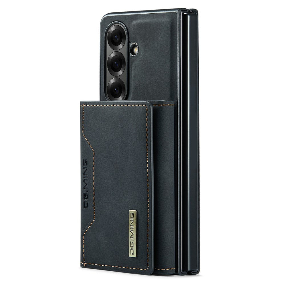 DG.MING M2 Series for Samsung Galaxy Z Fold7 5G Magnetic Case PU + PC + TPU Phone Cover Detachable Wallet Kickstand